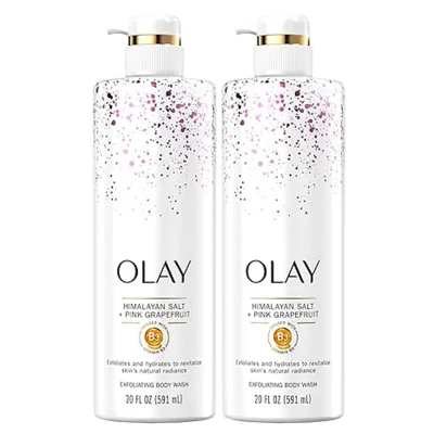 Gel nettoyant pour le corps Olay avec collagène et vitamine B3, nettoyant et raffermissant, 17,9 fl. oz, l'emballage peut var...