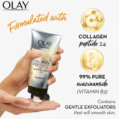 OLAY REGENERIST Collagène Peptide 24 Crème Nettoyante Tube de 5,0 oz Sans Parfum MMDS00062 Bien-être et Beauté 10 000 FCFA