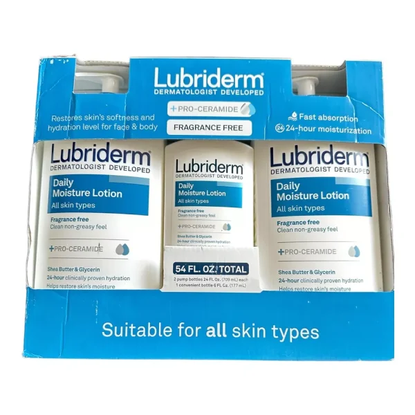 Lotion hydratante quotidienne Lubriderm Lot de 3- (2 x 709 ml & 1 x 177 ml)