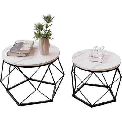 Table basse ronde pour salon, chambre à coucher, bureau, lot de 2 ISDS00012 Style & confort 55 000 FCFA