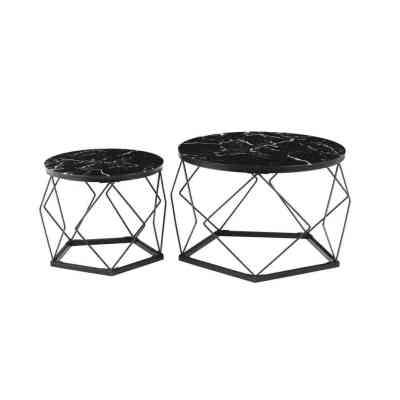 Table basse ronde pour salon, chambre à coucher, bureau, lot de 2 ISDS00012 Style & confort 55 000 FCFA