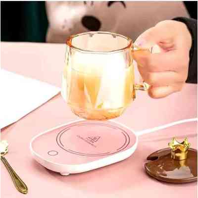 Tasse en verre chauffante avec cuillère et couvercle couronne EJXDS00039 Electroménager & Entretien 6 500 FCFA