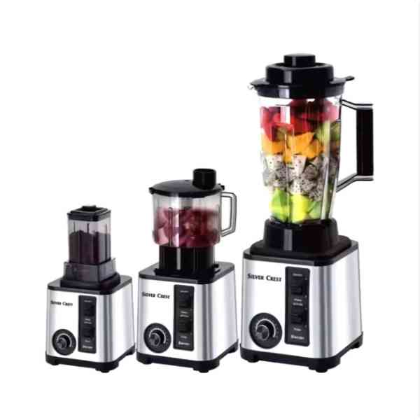 Blender Silver Crest 6 en 1, boîtier en acier inoxydable multifonction, 8000W, 3L,