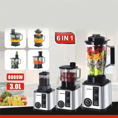 Blender Silver Crest 6 en 1, boîtier en acier inoxydable multifonction, 8000W, 3L, BMQDS0006 Electroménager & Entretien 40 5...