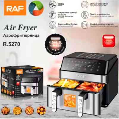 Friteuses électriques 02 compartiment 8.5L multifonctionnelles en acier inoxydable EJXDS00079 Electroménager & Entretien 69 ...