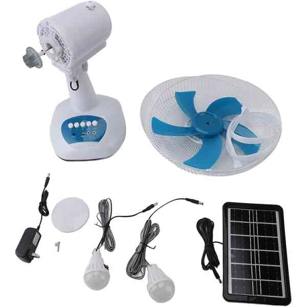 ventilateur de camping avec panneau solaire