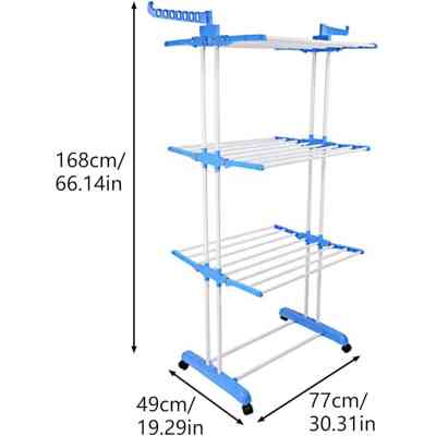 Séchoir à linge, porte-serviettes pliable, rangement pratique, cintre pour sèche-linge ISDS00030 Electroménager & Entretien ...