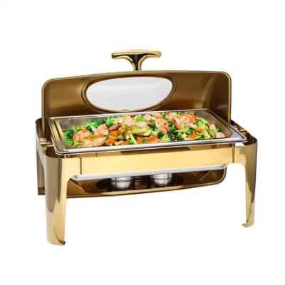 Buffet extra large 9l pour fête de mariage, réchaud de luxe en verre doré ISDS00035 Electroménager & Entretien 54 000 FCFA