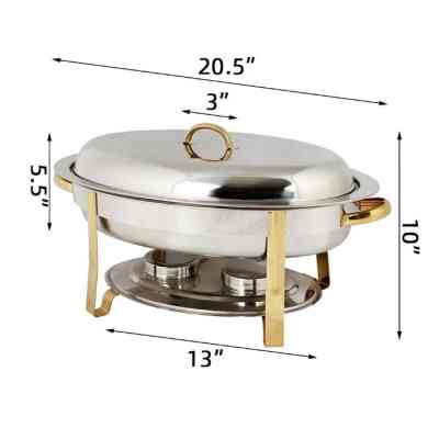 Récipient chauffant rond en acier inoxydable pour plats à réchaud pour buffets ISDS00041 Electroménager & Entretien 26 000 FCFA