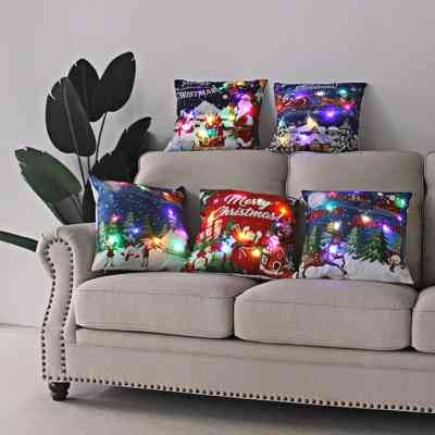 Jeu de 6 housses de coussin avec éclairage LED ISDS00048 Style & confort 20 000 FCFA