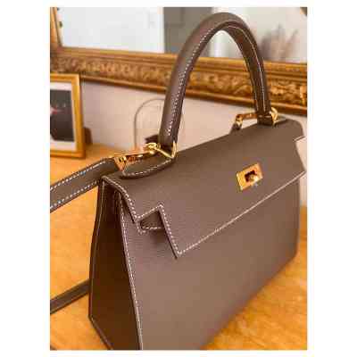 HERMES KELLY 28 EPSOM SCELLIER BEIGE GRIS MARRON CLAIR DNDS0004 HERMES Mode Femme 15 000 FCFA