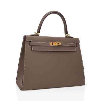 HERMES KELLY 28 EPSOM SCELLIER BEIGE GRIS MARRON CLAIR DNDS0004 HERMES Mode Femme 15 000 FCFA