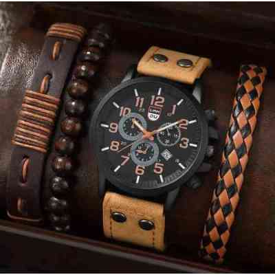 MONTRE+BRACELET+ COFFRET POUR HOMME HGDS00039 Mode 13 500 FCFA