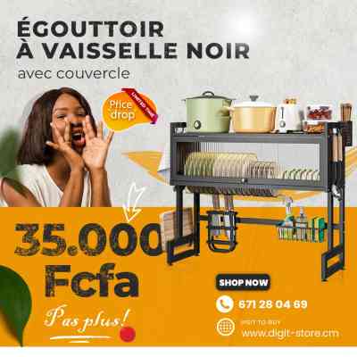 Égouttoir à vaisselle noir