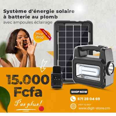 Système d'énergie solaire à battérie au plomb